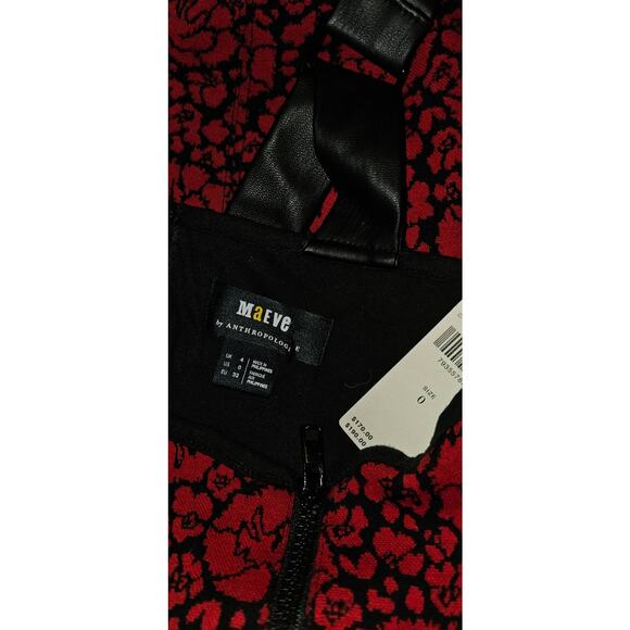 New Anthropologie Maeve Floral Sweetheart Jumpsuit $170 Sz 0 Red Motif Stretchy - Picture 6 of 6